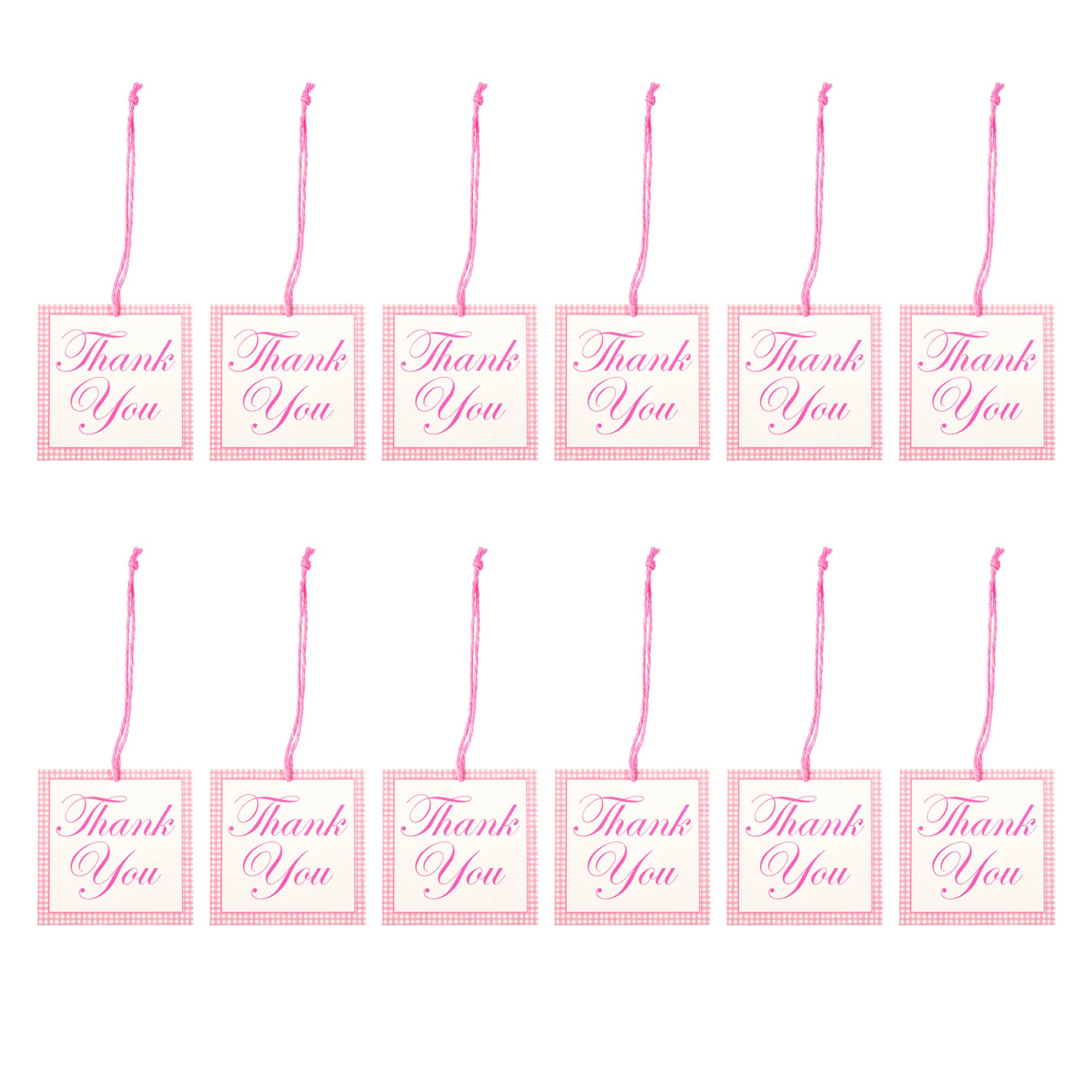 24 Packs: 12 ct. (288 total) Baby Girl Thank You Gift Tags by Celebrate It™